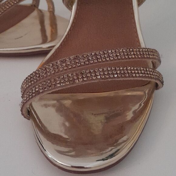 Steve Madden gold strappy sandals heels size 10 - Picture 3 of 6